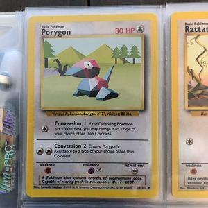 1990’s rare vintage Porygon Pokémon card 39/102
